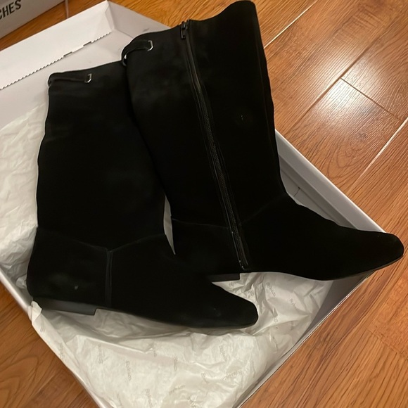 3 for $25!‎ Style & Co Suede Leather Black Boots size 8 - Picture 1 of 12